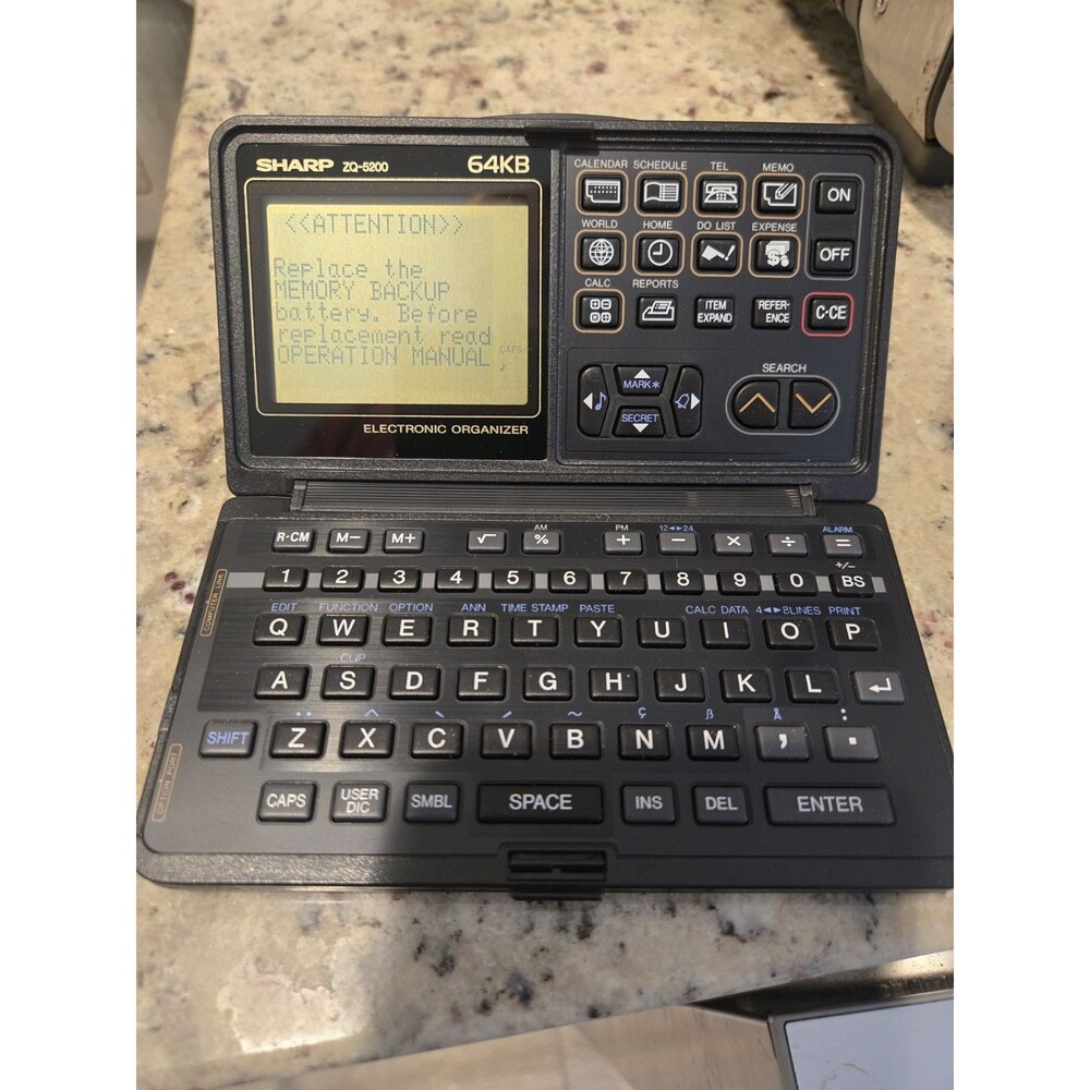 Sharp ZQ-5200 electronic organizer Tested and Works